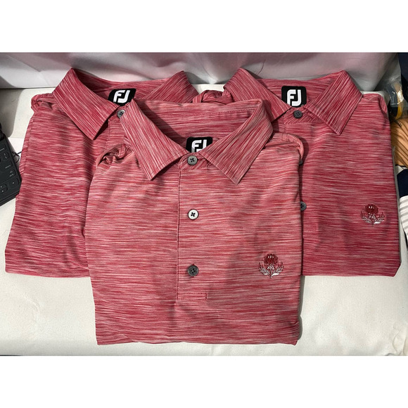 Footjoy Golf polo Red size Medium with Golf Crest - Picture 9 of 13